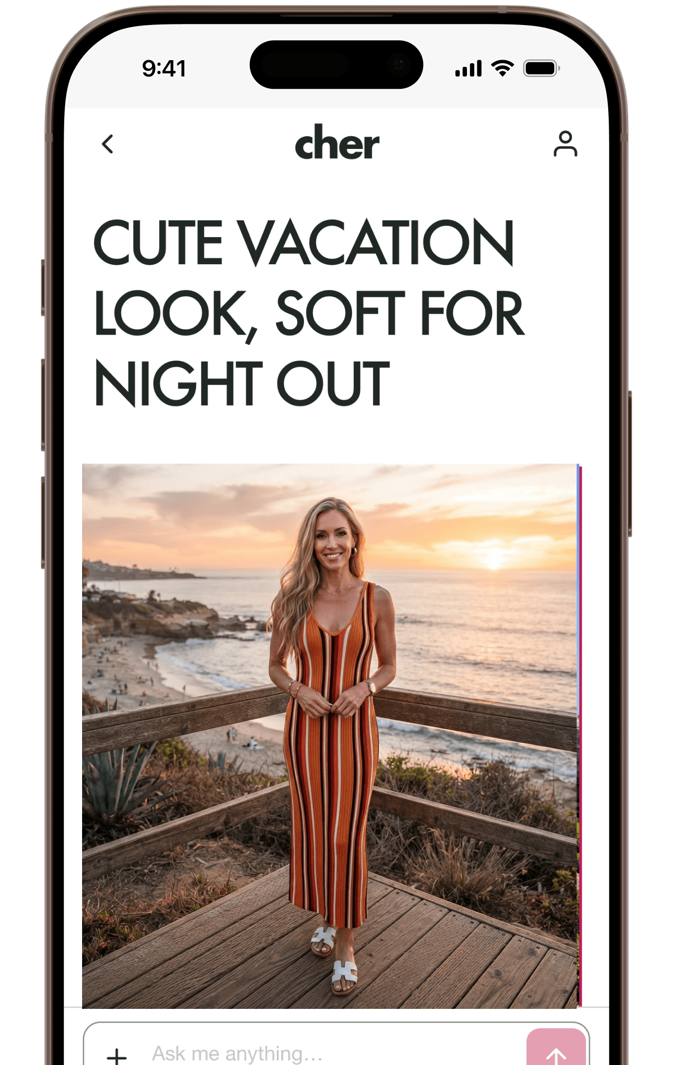 Cher outfit evaluation on a mirror selfie with styling notes